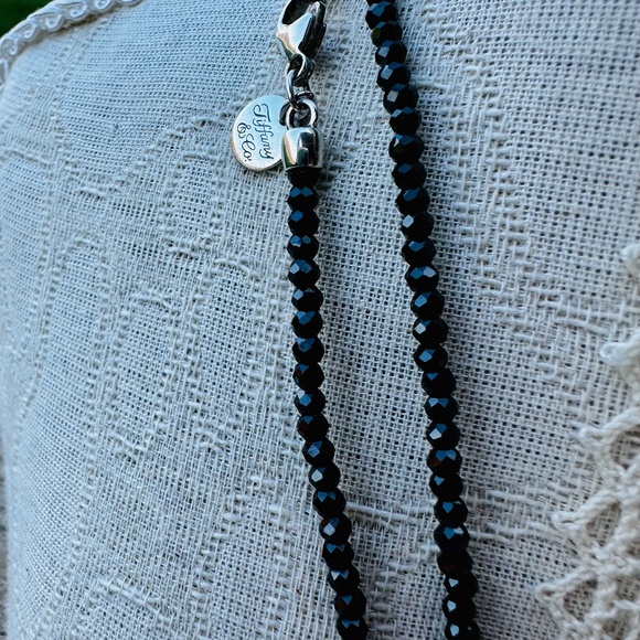 Used Tiffany & Co.Ziegfeld Black Spinel 32” Chain Necklace - Picture 7 of 8